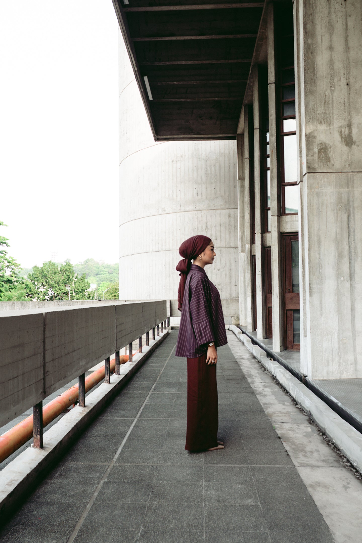 Eli Stripe in Cocoa Brown
